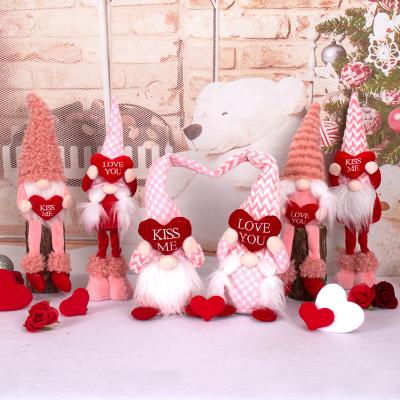 China Polyester Material Simple Design Gift Home and Outdoor Decoration Gnomes Make Valentine's Day Doll for sale