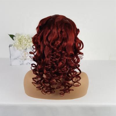 China Loose Wave Highknight Burgundy Colored Wigs For Black Women 99J Wholesale Lace Front Human Hair Wig Vendors for sale