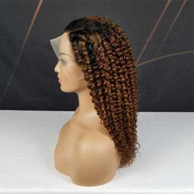 China Highknight Curly Transparent Lace Wig With Baby Hair 100% Brazilian Hair Transparent Lace Front Wigs for sale