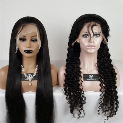 China Jerry Curl Highknight Qingdao Supplier 100% Natural Hair Color 613 Straight Cuticle Aligned Lace Front Hair Wig Dropshipping for sale