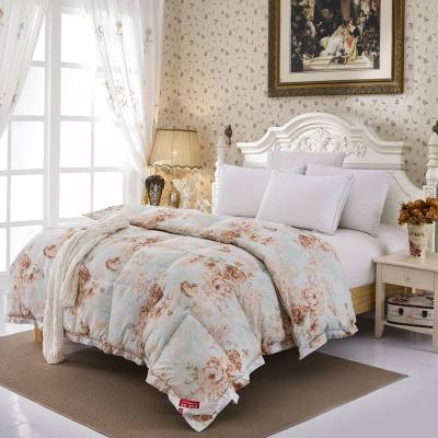 China Home Customize beautiful printed flower bright color cotton fabric polyester fabric home use down duvet down alternative comforter for sale