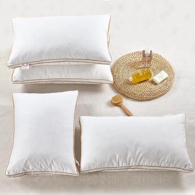 China Anti-Snore 45 x 70 233T 100% cotton fabric filled microfiber 900g cheap hotel polyester pillow for sale