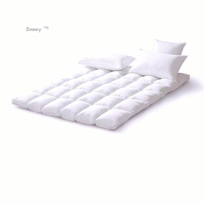 China Home Furniture Luxury High Quality Hotel Use Soft Warm Cotton Fabric Two Layers Goose Down And Feather Mattress Topper for sale