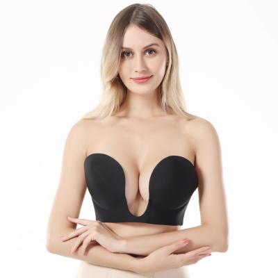 China Hot Sale High Quality QUICK DRY U Shape Push Up Invisible Bra Self Adhesive Sticky Backless Strapless Breathable for sale