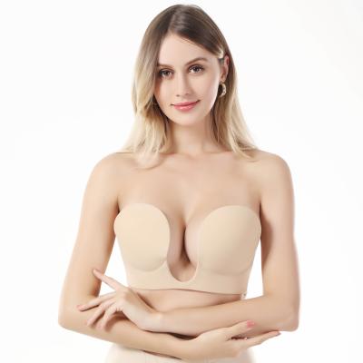 China Best Selling Quality QUICK DRY U Shape Push Up Invisible Bra Self Adhesive Sticky Backless Strapless Breathable for sale