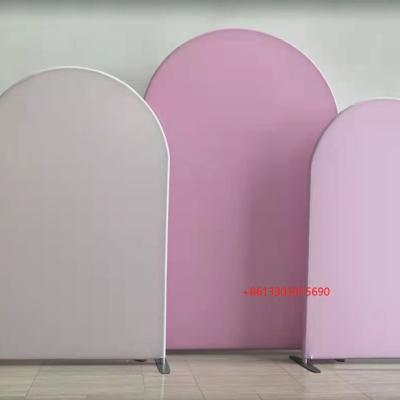 China 3pcs Elegant Baby Shower Wedding Backdrop Pink Wedding Arch for sale