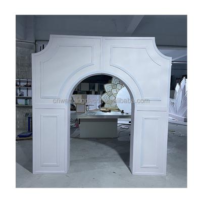 China Elegant Elegant White Backdrop Stand Wedding Arch For Wedding Party Birthday Baby Shower Events Stage Decoration for sale