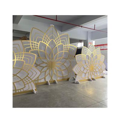 China Modern SET OF 3 LOTUS SHAPED WEDDING CURVED ACRYLIC BACKGROUND for sale