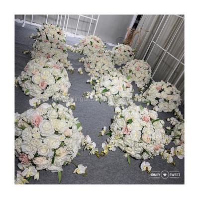 China Romantic Silk Flowers Wholesale High Quality Artificial Flower Flower Ball For Wedding Centerpiece Table Decoration for sale