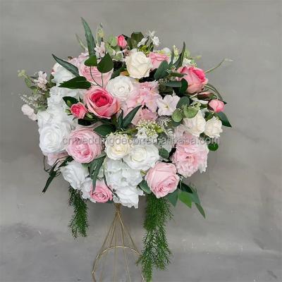 China High Quality Romantic Silk Flowers Artificial Flower Plant Flower Ball For Wedding Centerpiece Table Decoration for sale