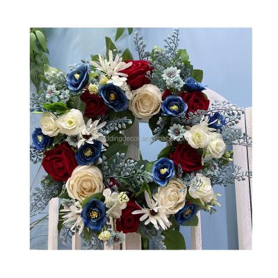 China Decoration Customized Diameter 60CM Floral Garland Wedding Flower Polynesian Dance Circle Circle for sale