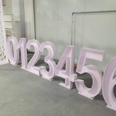 China Event Decoration Acrylic Letters Number Balloon Flower Filled Wedding Decoration for sale