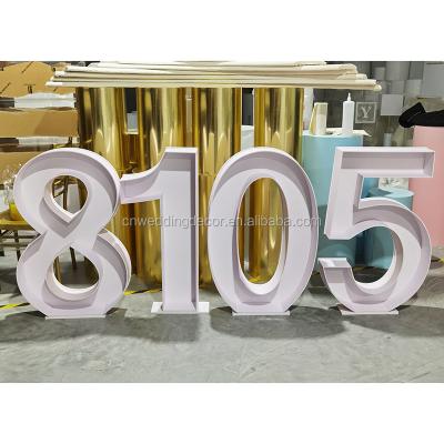 China Event Decoration Acrylic Baby Shower Number With Flowers Balloon Wedding Decoration for sale