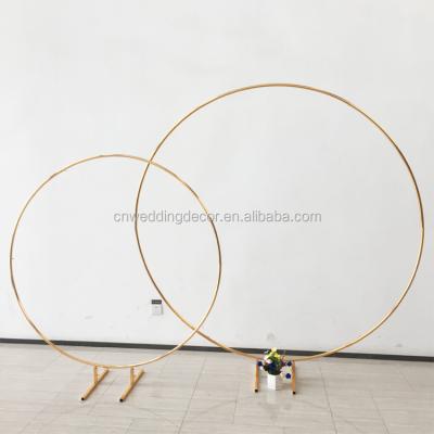 China Wedding Metal Wedding Decoration Arch Stand Round Circle Backdrop for sale