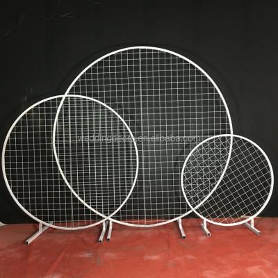 China Decoration Grid Arch Flower Balloon Decoration Wedding Backdrops Metal Stand for sale