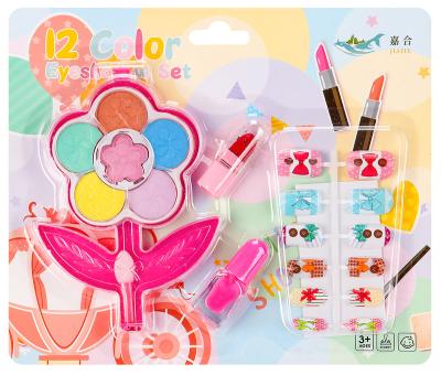 China Developing Children's 2023 hot sale cheap non-toxic washable children's cosmetic sets girls makeup toys princess makeup set flower shape for sale