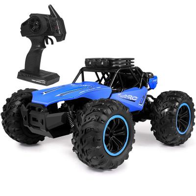 China Auto Return hot selling big wheel high speed off-road remote control car 1:18 alloy body big bicycle toy for sale