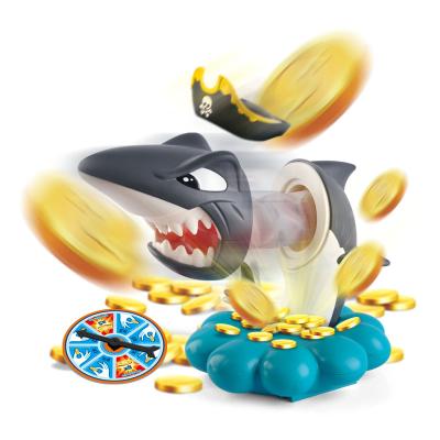 China Decompression toys Decompression toys trick shark set explode gold Shark puzzle black tech trick Prank shark toy for sale