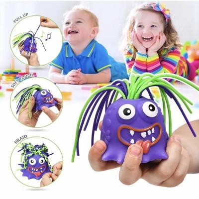 China Sustainable Children Adult Stress Reducing Toys Halloween Toys Small Monsters Pulling Their Hair Screaming Stress Reducing and Venting Funny for sale