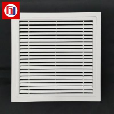 China Modern Slice Ventilation System Fan 595*595mm Square Plastic Return Air Grille for sale