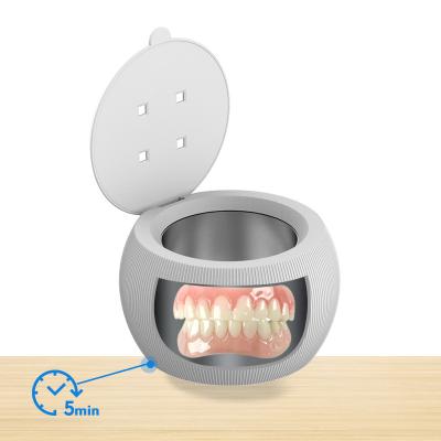 China Eco-friendly Portable Jewelry Denture Box Machine Braces Ultrasonic Teeth Remover With UV for sale