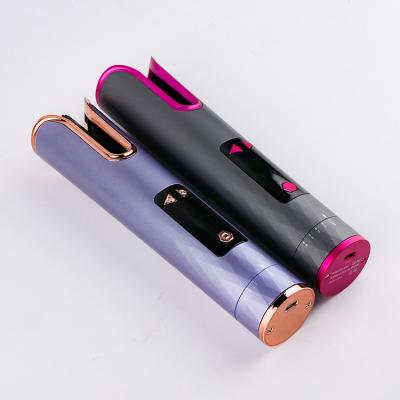 China AUTOMATIC Cordless Automatic Ceramic Rotating Ceramic Hair Curler Portable Rechargeable Curling Iron Curling Iron Hair Curler for sale