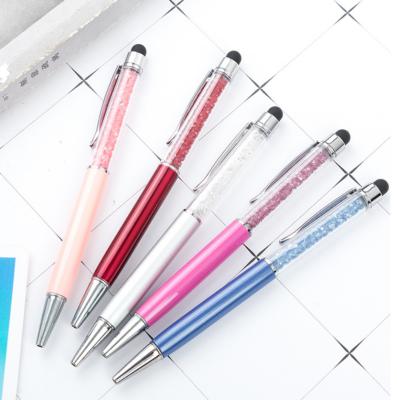 China Wholesale Fashion RTS Diamond Metal Ballpoint Pen Gift Wholesale Crystal Advertising Pens Large With Custom LOGO for sale