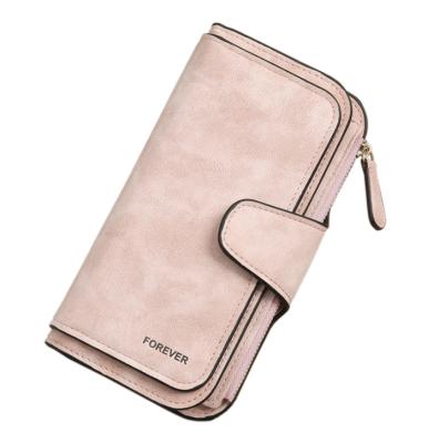 China Anti-theft, large capacity and long Korean matte leather card wallet ladies' multifunctional PU bag with handbag in hand for sale