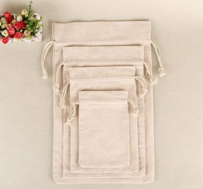 China Wholesale Promotional Durable Portable Reusable Eco Friendly Custom Logo Canvas Cotton Muslin Drawstring Bag for sale