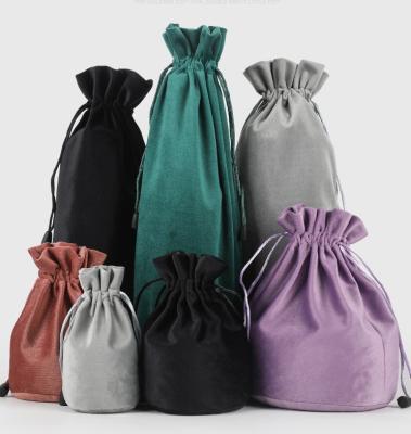 China Delicacy Recommended Customizable Dustproof Velvet Bag Super Soft LOGO OEM ODM Red Wine Jewelry Packaging Bag for sale