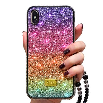 China Luxury Sparkle Diamond Plating Shockproof Fashion Bling Glitter Mobile Phone Case For iPhone 12 Pro 11 Max Cover Fundas Para Capa Back for sale