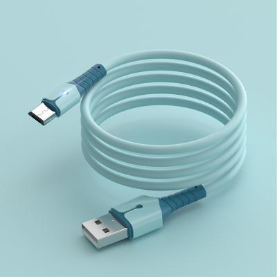 China Data Transmission Phone Charging Wholesale High Quality Micro Usb Data Transfer Cable 1M LED For Android Huawei Xiaomi Samsung Phone Charging Cable for sale