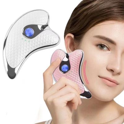 China Facial Wrinkle Remover Guasha Roller Massager EMS Microcurrent Face Lift Machine Wrinkle Remover Skin Lifting Light LED Face Massager Beauty Tool for sale