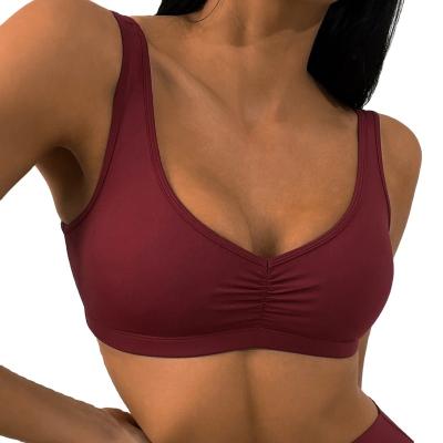 China QUICK DRY Women's sports bra Fitness yoga clothing comfortable breathable without underwire moisture wicking underwear for sale