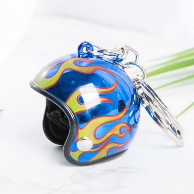 China Key Chain Men And Women Mini Motorcycle Helmet Keychain Safety Accessories Cute Car Helmet Promotion Gift for sale