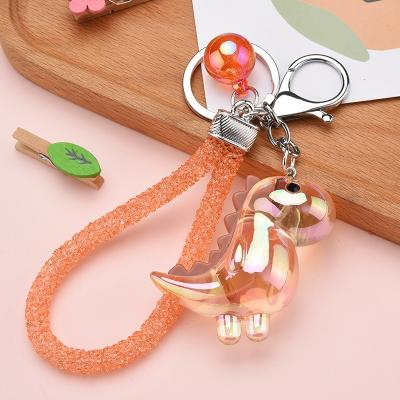 China New dinosaur key chain doll promotion gift key chain acrylic cute animal creative cute charm car for sale