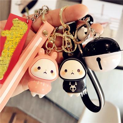 China Cool Style Cute Female Handbag Key Chain Car Promotion Gift Cartoon Figures PVC 3d Dangling Small Key Chain for sale