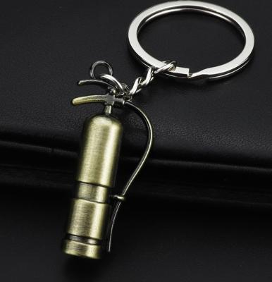 China Custom Metal Key Chain 3D Fire Extinguisher Promotion Gift Metal Key Chain In Fire Extinguisher Shape for sale