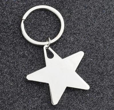 China New Promotion Gift Metal Star Pentagon Charm Car Keychain Party Gift Jewelry Star Key Chain Key Chain for sale