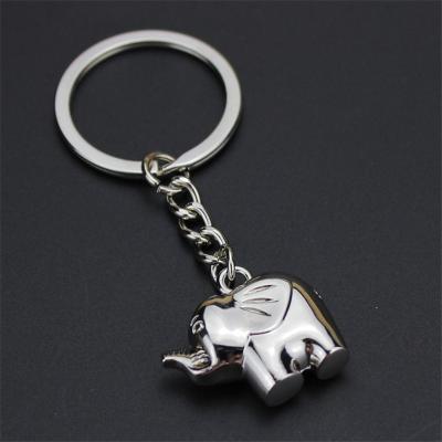 China Promotion Gift Lovely Fashion Pet Key Chain Gold Color Alloy Souvenir Gifts Elephant Silver Key Chain Key Chain for sale