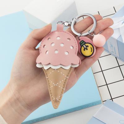 China Cute Key Chain Women Kawaii Girl Key Chains Ice Cream Pig Keychains Promotion Gift Holder For Bag Charms Best Pendant Gift For Friend Jewelry for sale