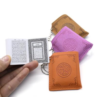 China Car Pendant Muslim Decor Purse Bag Promotion Gift Quran Key Chains Mini Ark Quran Book for sale