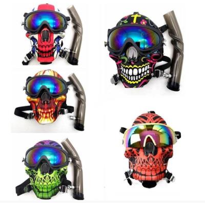 China Customization Colorful Mask Hookah Smoking Pipe Water Shisha Silicone Halloween Hookah for sale