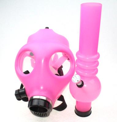 China Glow in the Dark Gas Mask Hookah Glow in the Dark Smoking Pipe Water Shisha Silicone Halloween Hookah for sale