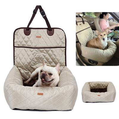 China Pet Carrier Dog Seat Bed Travel Stored Car Seats For Small Medium Dogs Front Back Indoor Use Removable Cover for sale