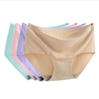 China Antibacterial cheap sexy seamless one piece ice silk ladies top quality panties for sale