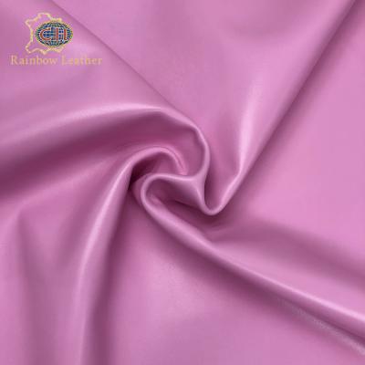 China Liveable light purple dye lilac violet leather hairsheep sheep skin nappa leather for sale