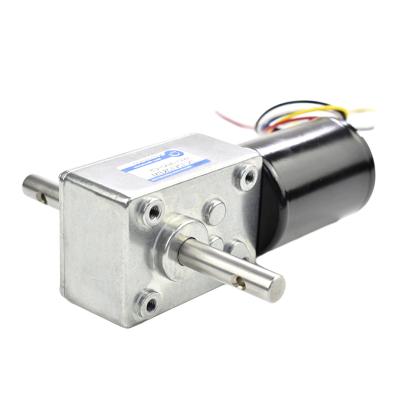 China 5840-3650 12V 24V Worm Reducer Motor 5840-3650 DC Worm Gear Motor Totally Enclosed Brushless Mini Electric Reversible Self-lock Micro MOT for sale