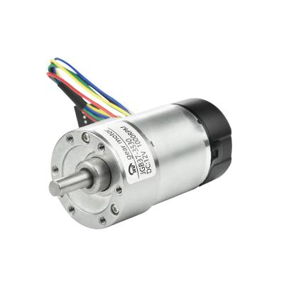 China JGB37-3530 Totally Enclosed Motor 12V DC24V Brush DC Reducer Test Angle Torque Large Gear Worm Motor Low Speed ​​Encoder for sale