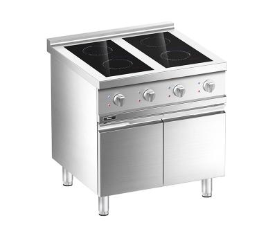 China Floor Western Induction Four-zone Cooking Range with Cabinet for sale